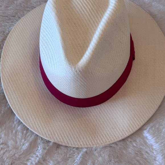 HAT Fedora / Explorer style in beige with Red head band NWOT main image 4